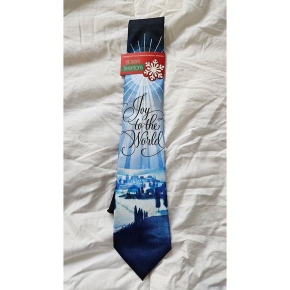 Holiday Traditions‎ Joy to the World Christmas Holiday Necktie - Picture 1 of 6